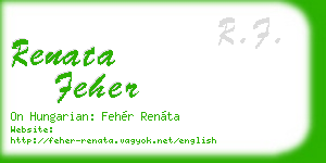 renata feher business card