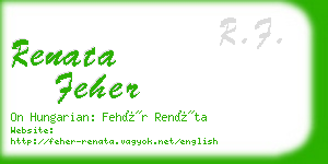 renata feher business card